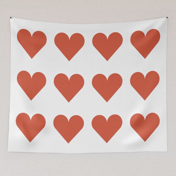 Item preview, Large TENNIS COURT CLAY & WHITE LOVE HEARTS designed and sold by RachelMacht.