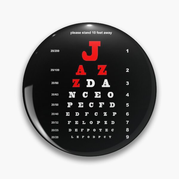 Item preview, EYE TEST CHART - JAZZ DANCE designed and sold by KoolDsignsDANCE.