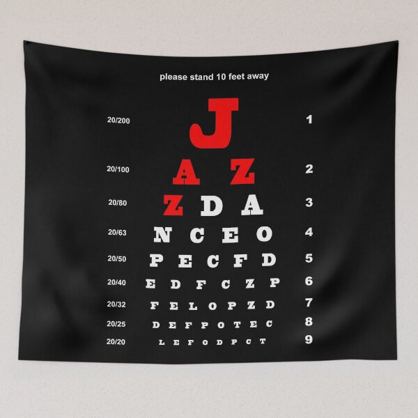 Item preview, EYE TEST CHART - JAZZ DANCE designed and sold by KoolDsignsDANCE.