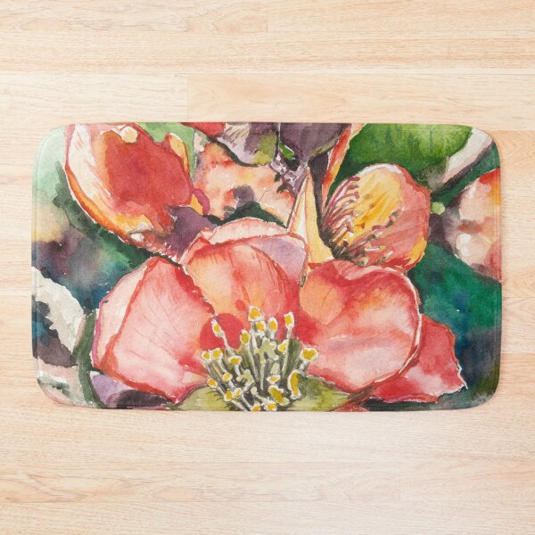 Item preview, Flowering Quince Watercolour Painting by Monika designed and sold by Monika's Painting.