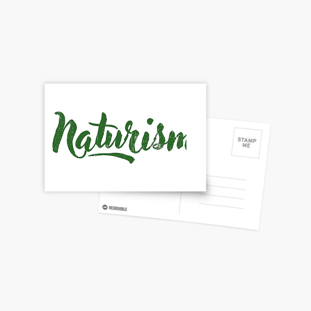 Naturism Slogan Naturist Nudist Lifestyle Sun Tanning Club Postcard By Naturistgifts Redbubble