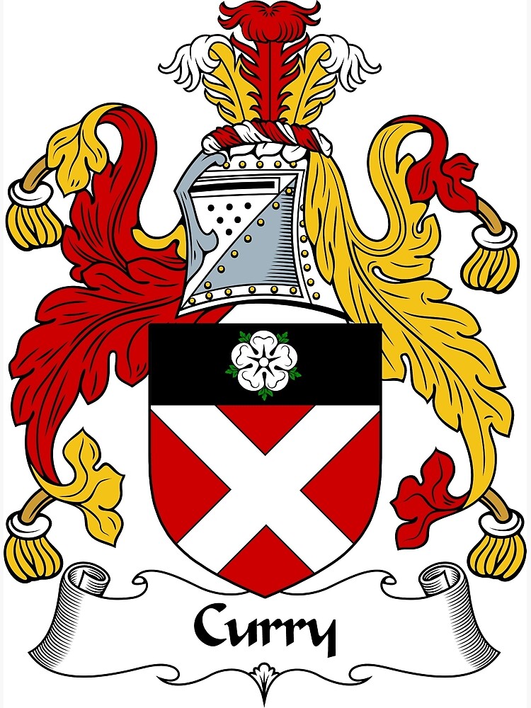 "Curry Coat of Arms / Curry Family Crest" Framed Art Print for Sale by
