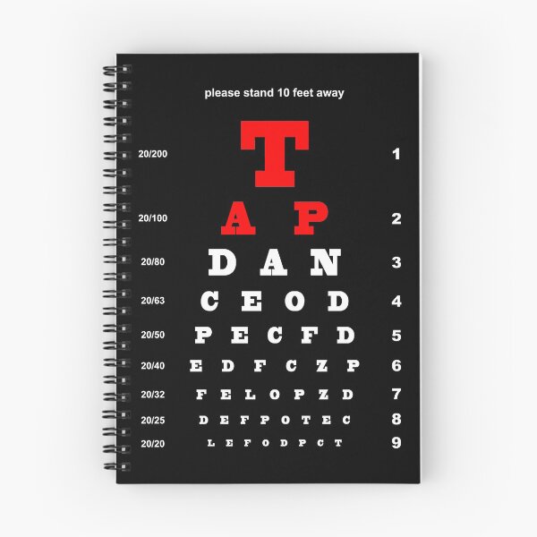Item preview, EYE TEST CHART - TAP DANCE designed and sold by KoolDsignsDANCE.