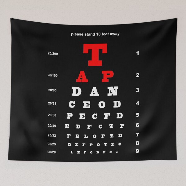 Item preview, EYE TEST CHART - TAP DANCE designed and sold by KoolDsignsDANCE.