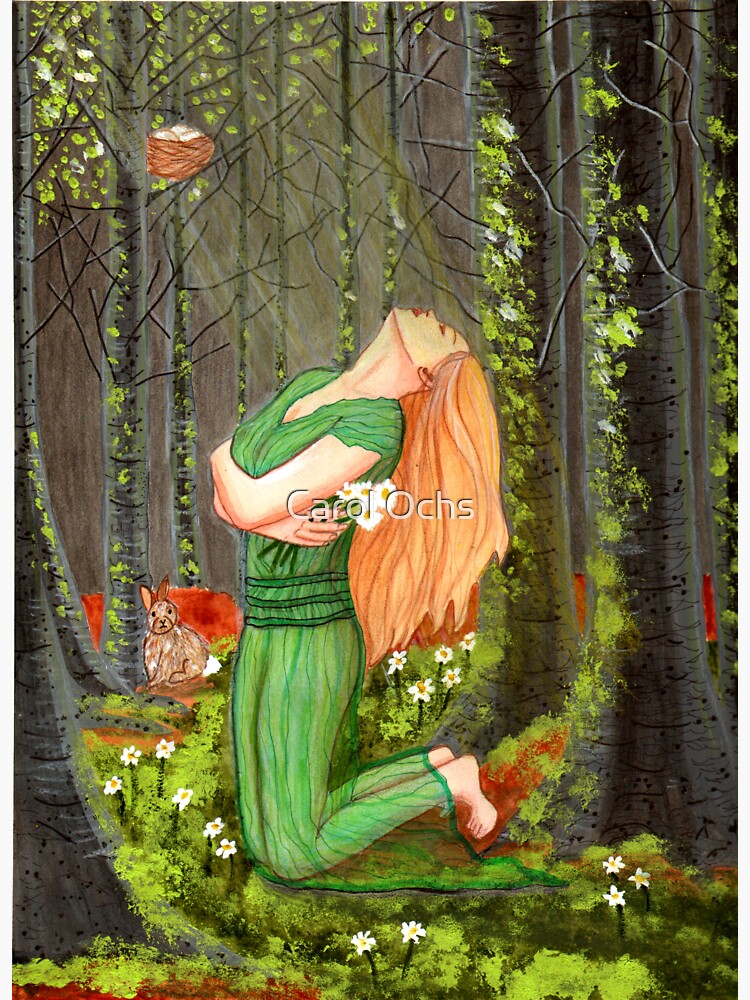 Thumbnail 3 of 3, Sticker, Ostara Prayer designed and sold by CarolOchs.