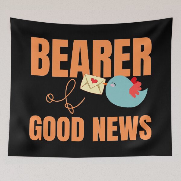 Item preview, Bearer of Good News Cute Blue Bird with Mail designed and sold by Nathalie Aynié.
