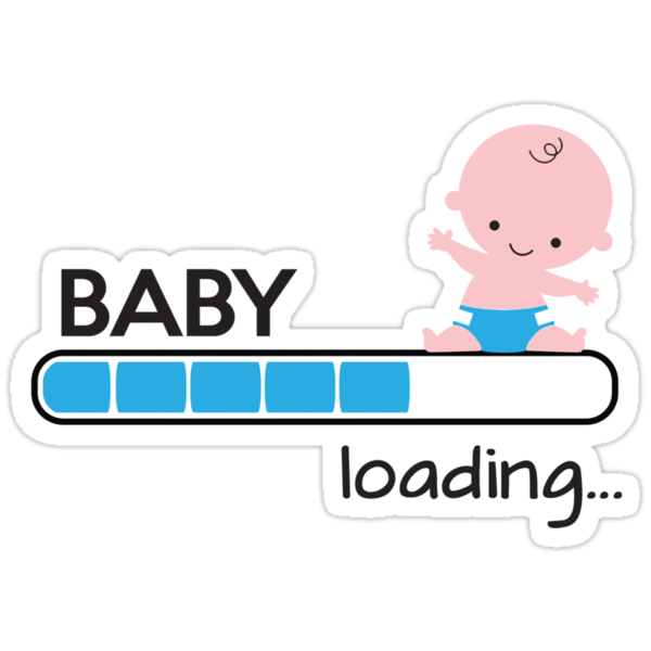 Download "Baby loading..." Stickers by nektarinchen | Redbubble