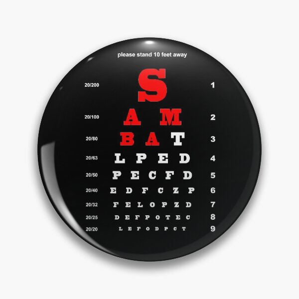 Item preview, EYE TEST CHART - SAMBA designed and sold by KoolDsignsDANCE.