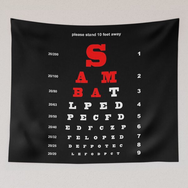 Item preview, EYE TEST CHART - SAMBA designed and sold by KoolDsignsDANCE.