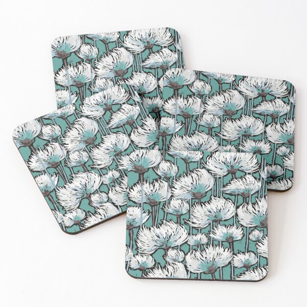 Item preview, Cotton Grass Field | Cool Green + Gray + Black  designed and sold by L Diane Johnson.