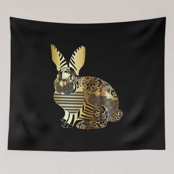 Item preview, Gold Patterned Bunny designed and sold by Labradoodlesetc.