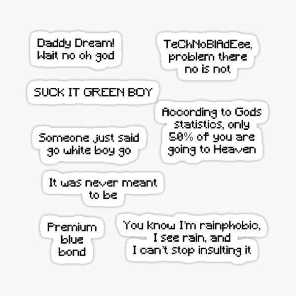 "MCYT Quotes 3" Sticker for Sale by Hollyplant Redbubble