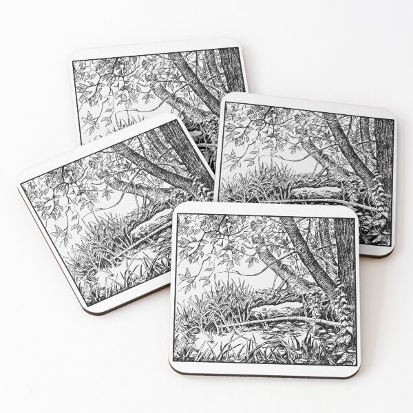 Item preview, Nature panel ink drawing designed and sold by Ronja-L-art.