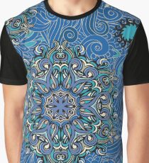 Seamless pattern mandala-style element and floral background Graphic T-Shirt