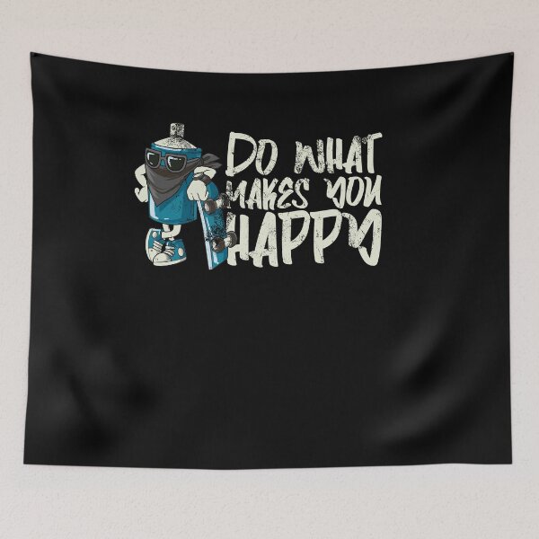 Item preview, Skateboarder Skateboard Quote Graffiti Do what makes you happy designed and sold by FalkDania.