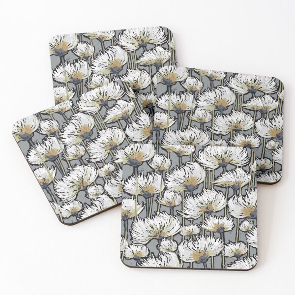 Item preview, Cotton Grass Field | Cool Green + Gray + Black  designed and sold by L Diane Johnson.