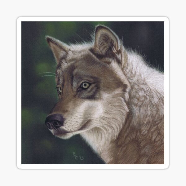 Woodland Wolf Sticker
