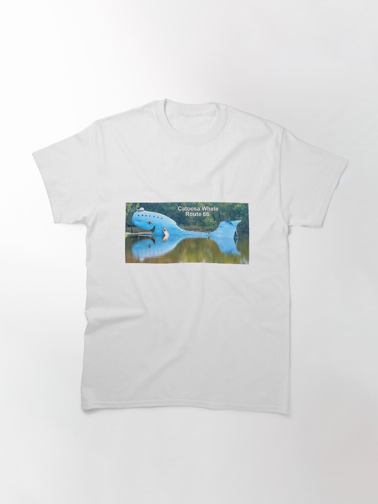 Thumbnail 2 of 7, Classic T-Shirt, Route 66 Catoosa Whale - Big Blue Whale designed and sold by Warren Paul Harris.