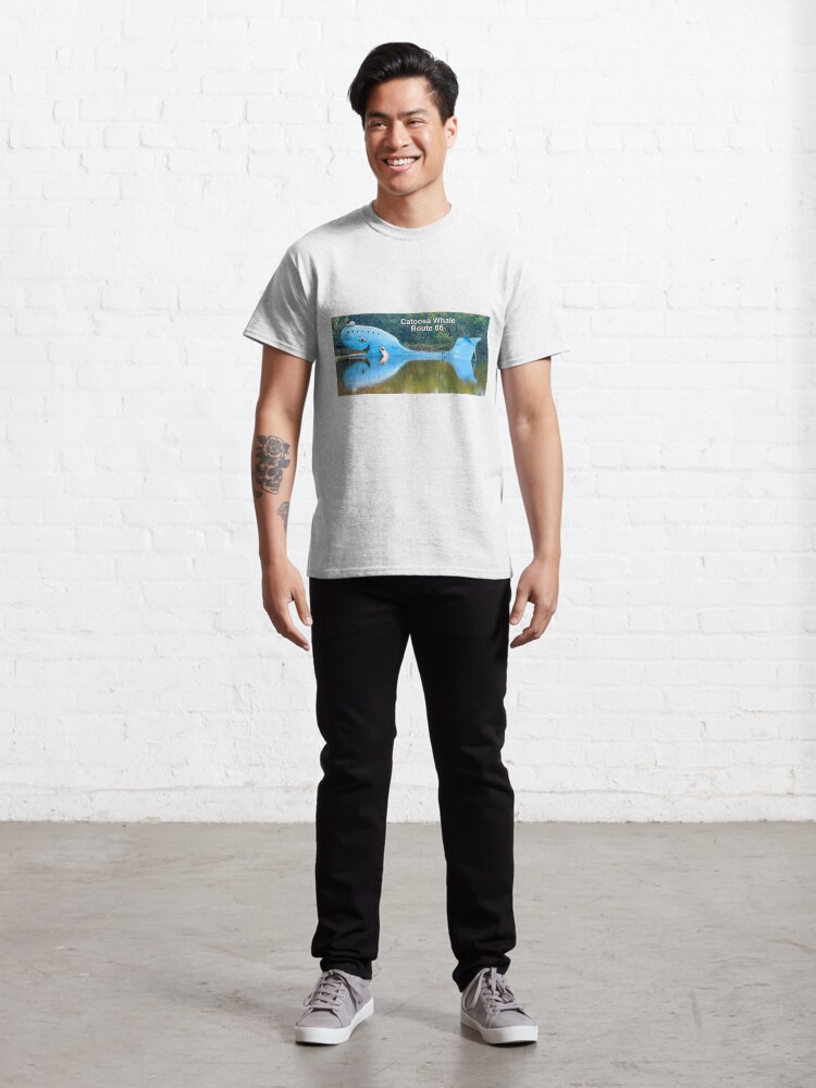 Thumbnail 3 of 7, Classic T-Shirt, Route 66 Catoosa Whale - Big Blue Whale designed and sold by Warren Paul Harris.
