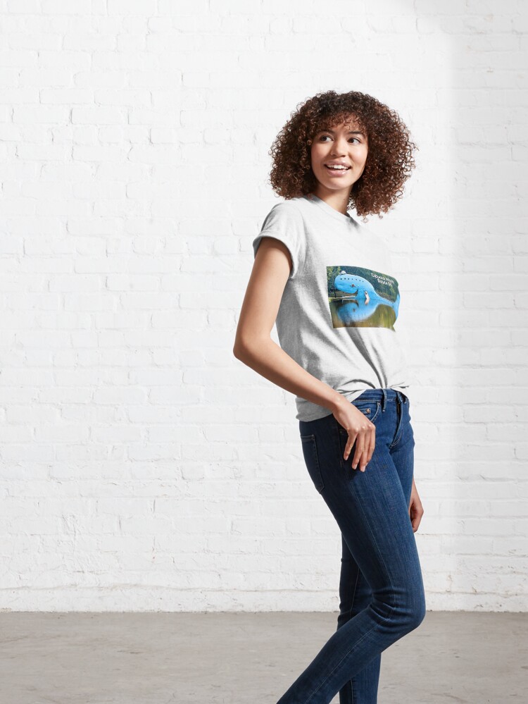 Thumbnail 6 of 7, Classic T-Shirt, Route 66 Catoosa Whale - Big Blue Whale designed and sold by Warren Paul Harris.