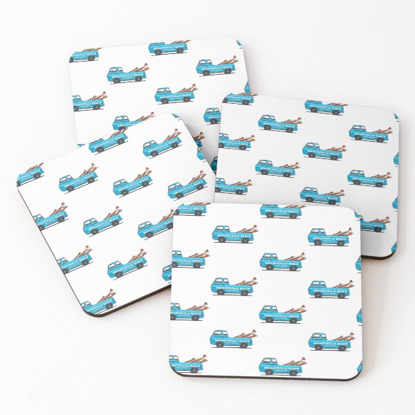Item preview, Wrightsville Beach North Carolina - NC Surfing Wave Surfboards in a Pickup Truck Surfer Design designed and sold by palmettodigital.