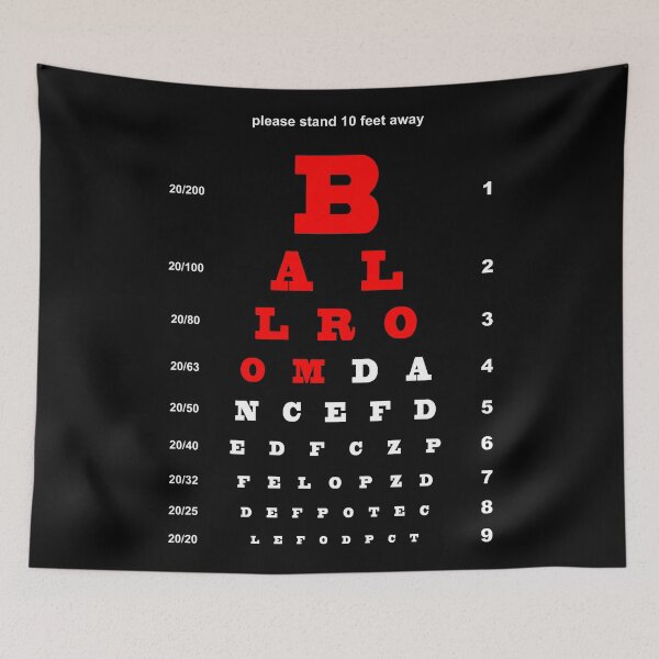 Item preview, EYE TEST CHART - BALLROOM DANCE designed and sold by KoolDsignsDANCE.