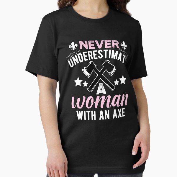Item preview, Woman With An Axe Funny Axe Throwing designed and sold by Scratches Tees.