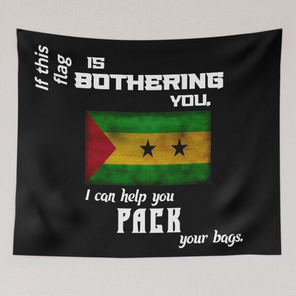 Item preview, Santomean flag - pack your bags designed and sold by 2Girls1Shirt.