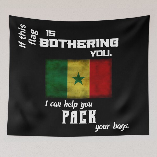 Item preview, Senegalese flag - pack your bags designed and sold by 2Girls1Shirt.