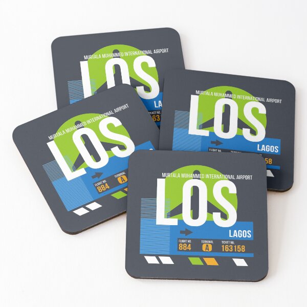 Item preview, Lagos, Nigeria (LOS) Airport Code Baggage Tag designed and sold by SLAG-Creative.