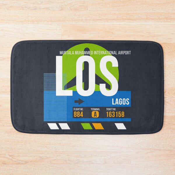 Item preview, Lagos, Nigeria (LOS) Airport Code Baggage Tag designed and sold by SLAG-Creative.