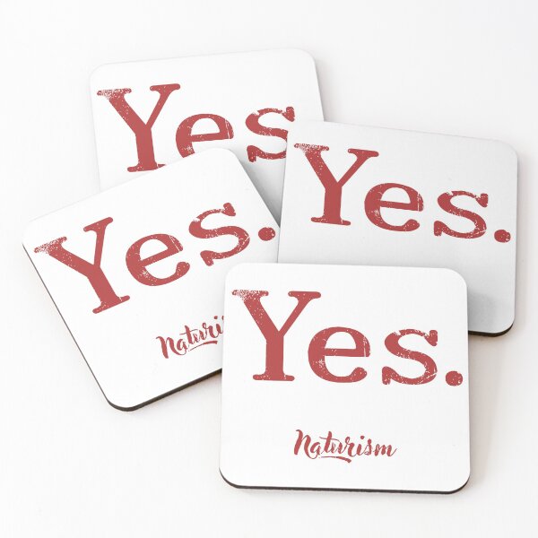 Artikelvorschau, Ja. Naturismus Naturist Nudist Lifestyle Slogan Design entworfen und verkauft von NaturistGifts.