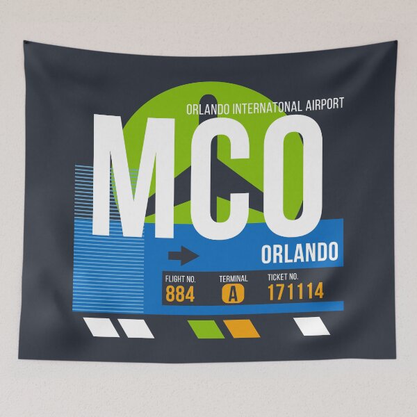 Item preview, Orlando, Florida (MCO) Airport Code Baggage Tag designed and sold by SLAG-Creative.
