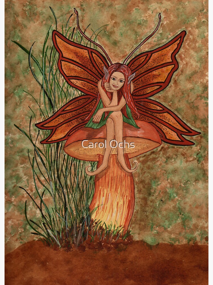 Thumbnail 3 of 3, Sticker, Cep Shroom Fae designed and sold by CarolOchs.