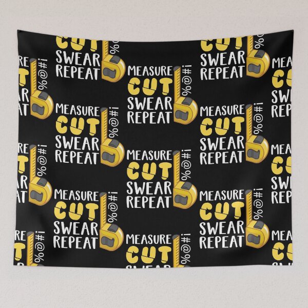 Item preview, Measure Cut Swear Funny Woodworking designed and sold by Scratches Tees.
