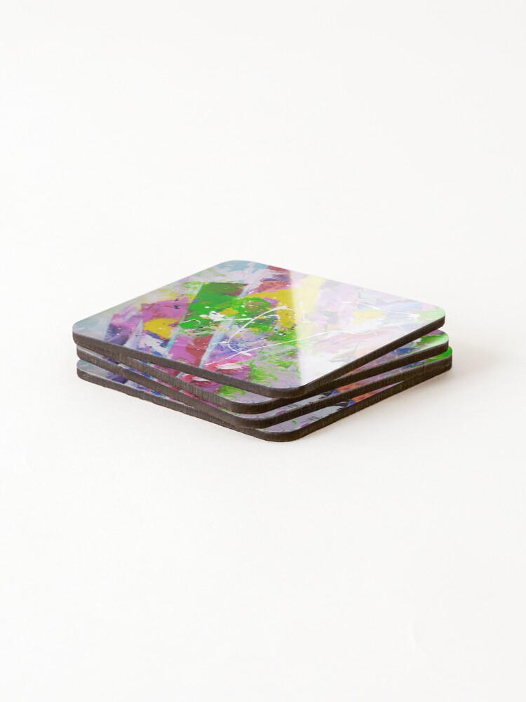 Thumbnail 4 of 5, Coasters (Set of 4), Spring Colours Design designed and sold by artbydeepa.