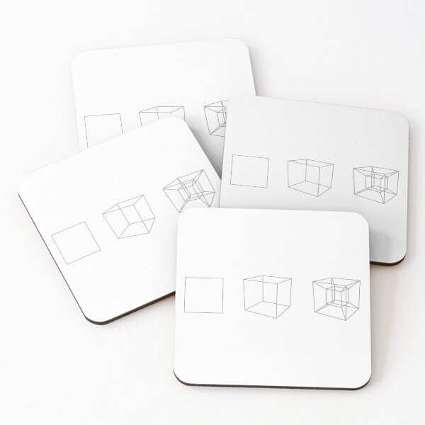 Item preview, Square, Cube, Hypercube (Light Grey) designed and sold by GalacticEmpire.