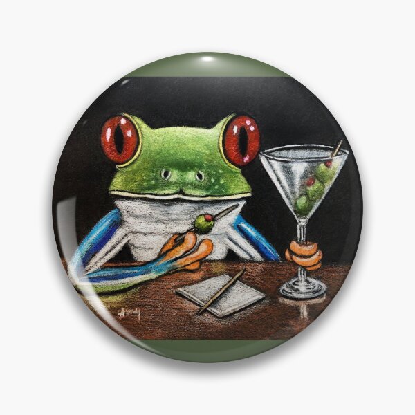 Item preview, Martini Frog designed and sold by GardenPartyArt.
