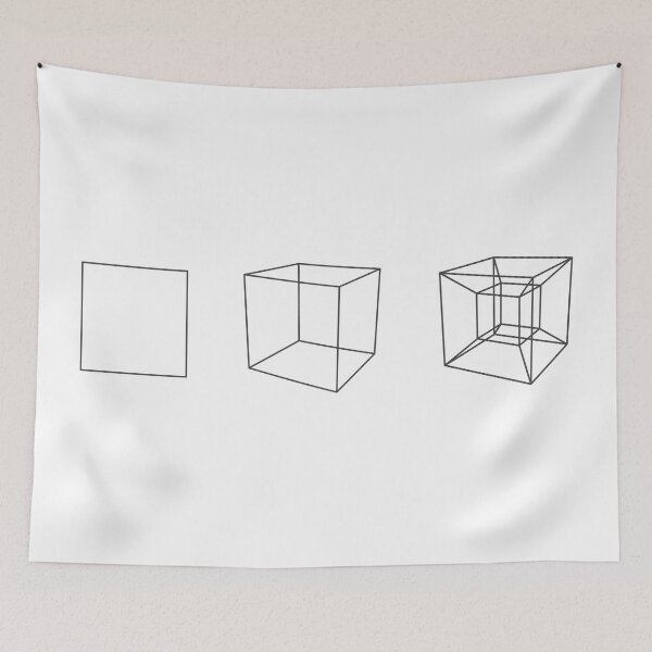 Item preview, Square, Cube, Hypercube (Dark Grey) designed and sold by GalacticEmpire.