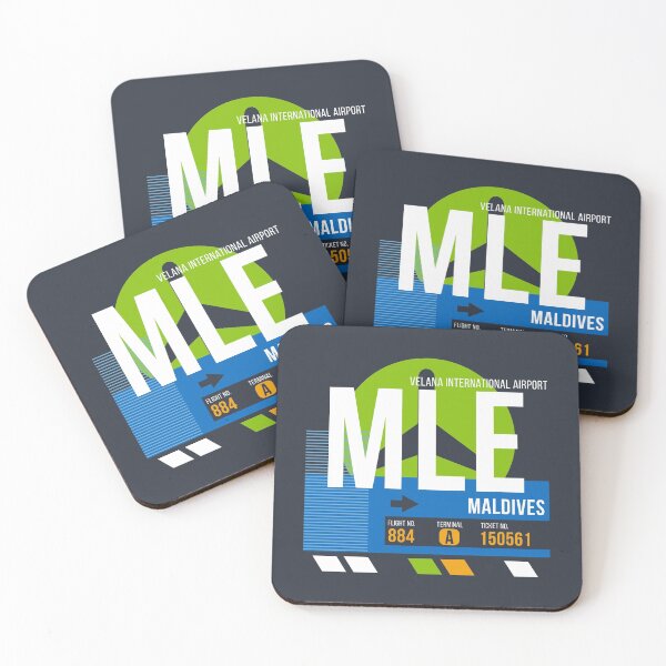 Item preview, Maldives (MLE) Airport Code Baggage Tag designed and sold by SLAG-Creative.