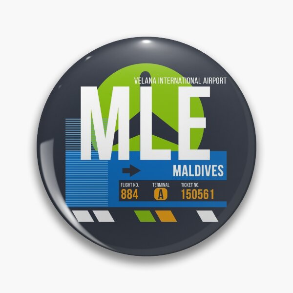 Item preview, Maldives (MLE) Airport Code Baggage Tag designed and sold by SLAG-Creative.