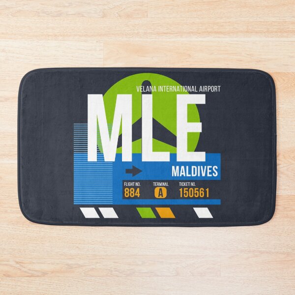 Item preview, Maldives (MLE) Airport Code Baggage Tag designed and sold by SLAG-Creative.