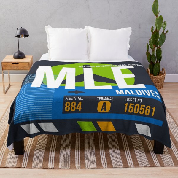 Item preview, Maldives (MLE) Airport Code Baggage Tag designed and sold by SLAG-Creative.