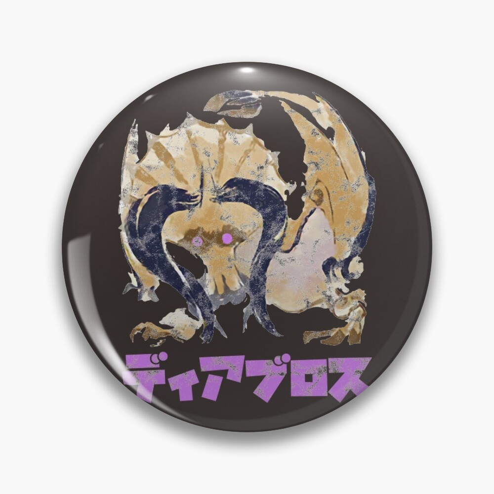 Monster Hunter Rise Diablos Kanji Icon Pin for Sale by Stebop Designs