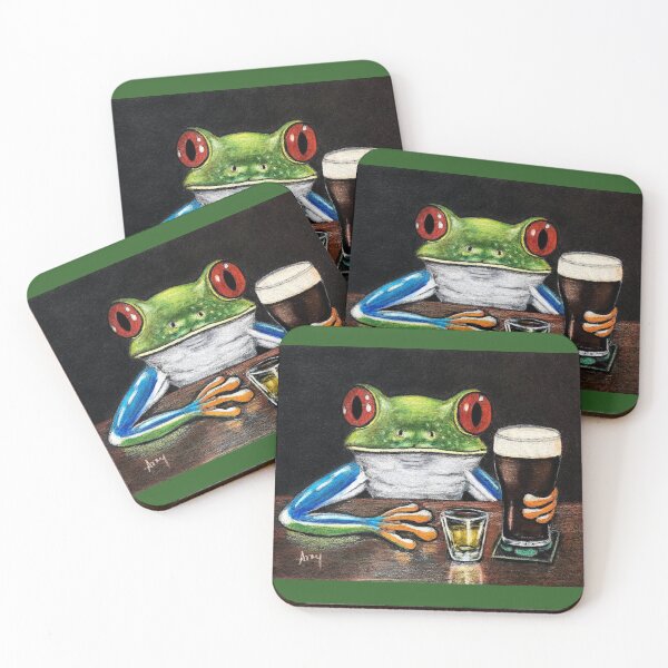 Item preview, Irish Pub Frog designed and sold by GardenPartyArt.