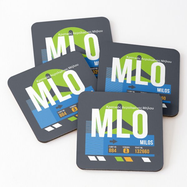 Item preview, Milos, Greece (MLO) Airport Code Baggage Tag designed and sold by SLAG-Creative.