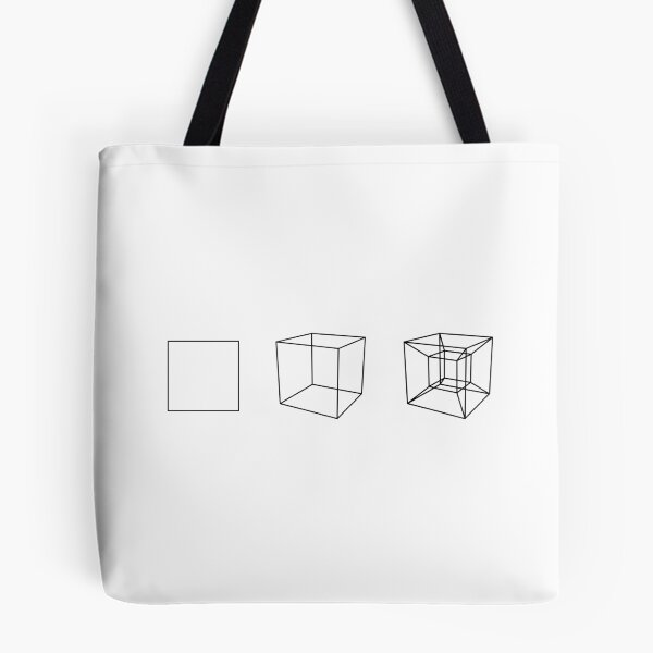 Item preview, Square, Cube, Hypercube (Black) designed and sold by GalacticEmpire.