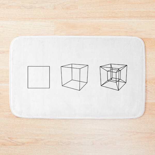 Item preview, Square, Cube, Hypercube (Black) designed and sold by GalacticEmpire.
