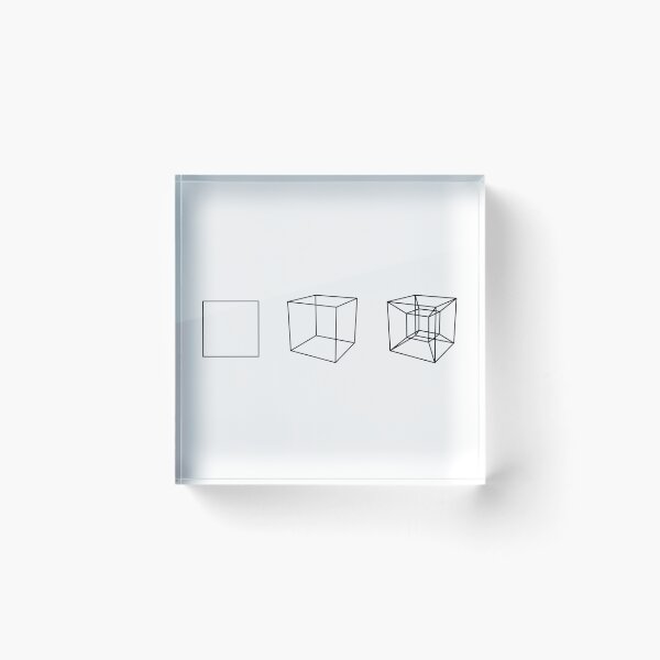 Item preview, Square, Cube, Hypercube (Black) designed and sold by GalacticEmpire.
