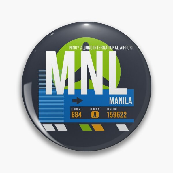 Item preview, Manila, Philippines (MNL) Airport Code Baggage Tag designed and sold by SLAG-Creative.